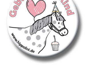 HIPPOLINI Button Geburtstagskind-rosa