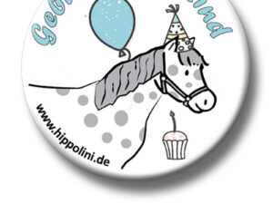 HIPPOLINI Button Geburtstagskind-blau