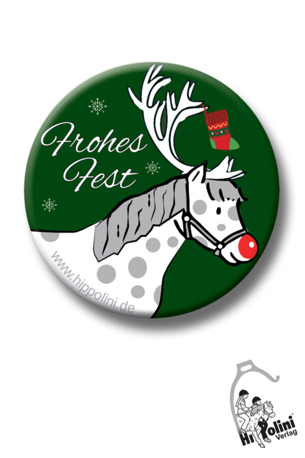 Weihnachtsgeschenk-Button-grün